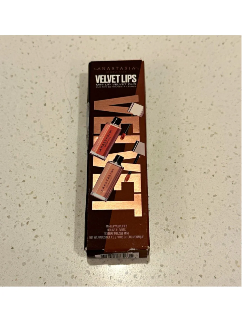 Anastasia Beverly Hills Velvet Lips Mini Liquid Lipstick Duo Softy/Peachy Nude